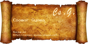Csomor Gyoma névjegykártya